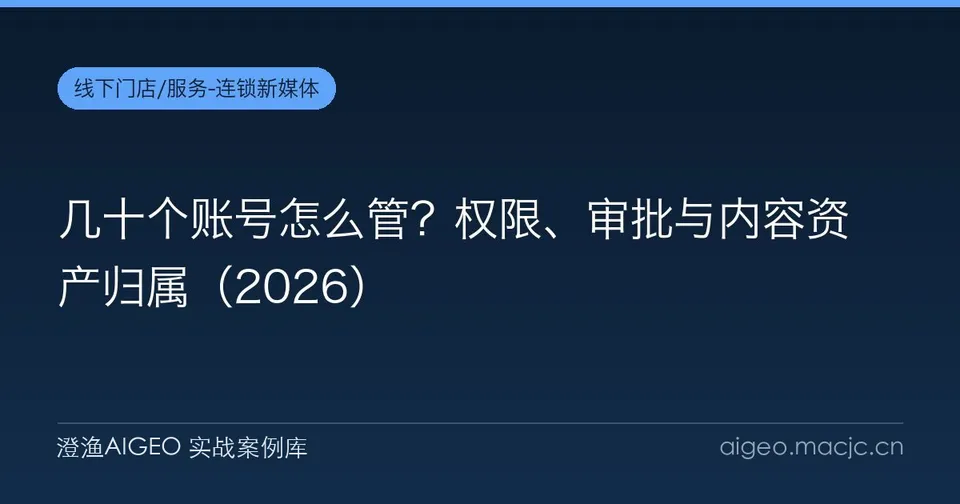 几十个账号怎么管？权限、审批与内容资产归属