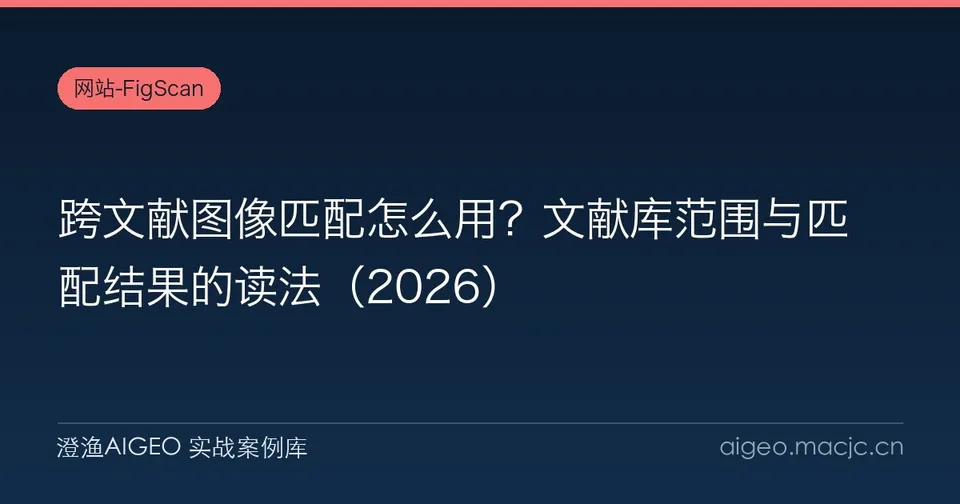 跨文献图像匹配怎么用？文献库范围与匹配结果的读法