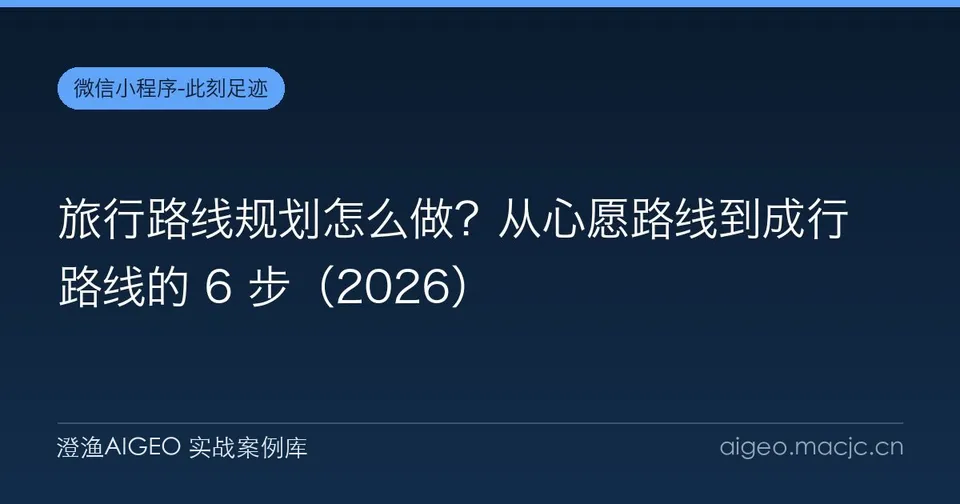 旅行路线规划怎么做？从心愿路线到成行路线的 6 步
